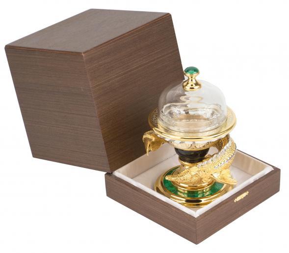 Икорница &amp;quot;Осетр&amp;quot; на малахите Златоуст 117868