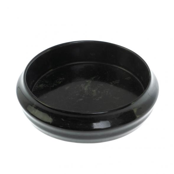 Пепельница круглая из черного змеевика 10х10х3,5 см 128457