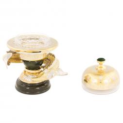 Икорница из камня нефрит &amp;quot;Осетр&amp;quot; Златоуст