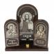 Икона настольная триптих большая &amp;quot;Спаси и сохрани&amp;quot; камень обсидиан 129485