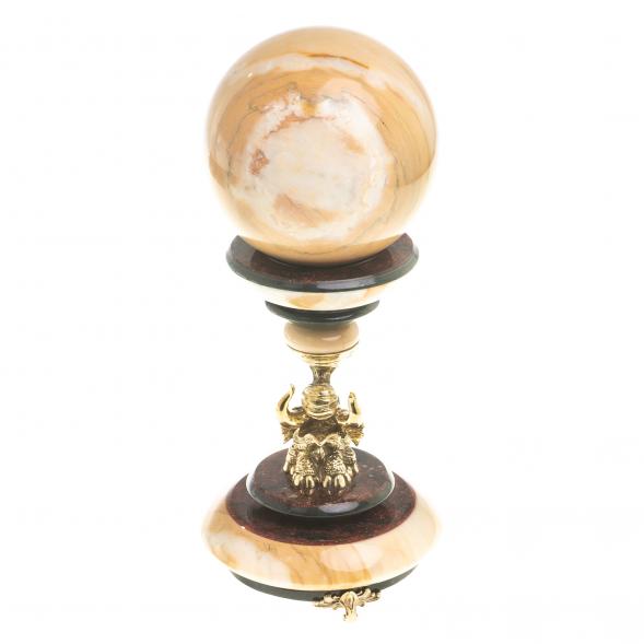 Сувенир шар антистресс из мрамора и бронзы &amp;quot;Слон&amp;quot; 123890