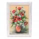 Картина рисунок каменная крошка &amp;quot;Натюрморт алые маки&amp;quot; багет 24х34 см 112506