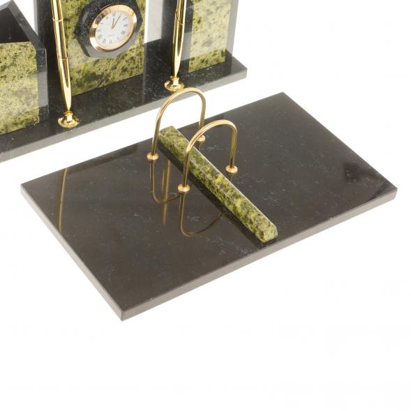 Письменный набор &amp;quot;Грани&amp;quot; из змеевика 124160