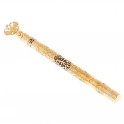 Подарочная шариковая ручка "Герб РФ" с черной эмалью Златоуст