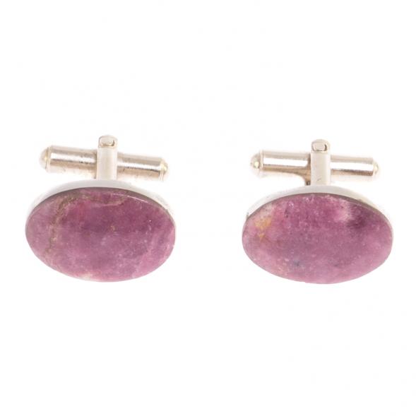 Запонки камень турмалин овальные 126505