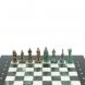 Шахматы &amp;quot;Рыцари&amp;quot; фигуры бронза / патина 28х28 см из змеевика и мрамора 128218