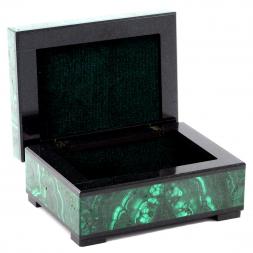 Шкатулка из малахита 7,5х5,5х3,5 см