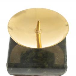 Подсвечник из лемезита с ящерицей 5х5х16 см