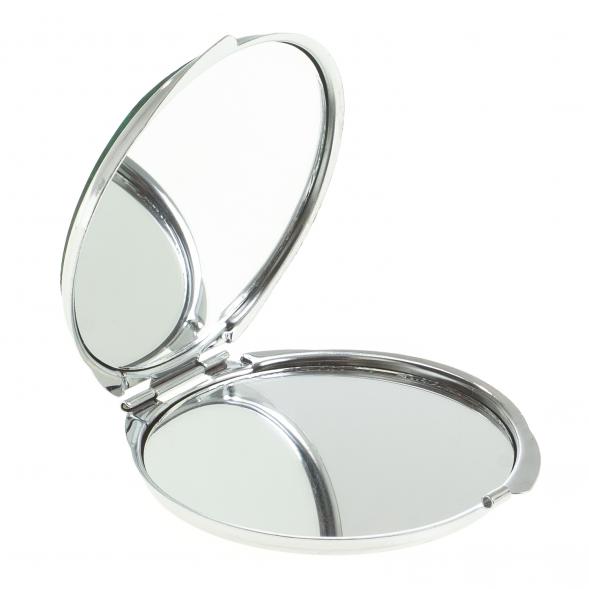 Зеркальце круглое из малахита цвет серебро 122742