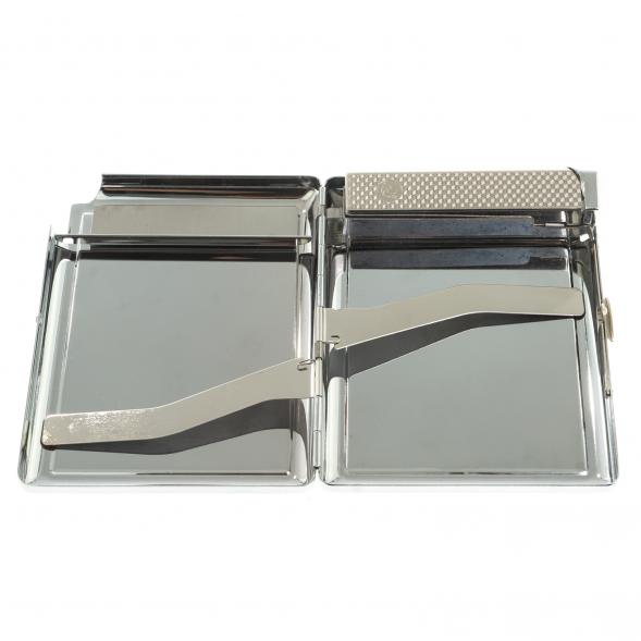 Портсигар 20 сигарет с зажигалкой камень змеевик светлый 123259