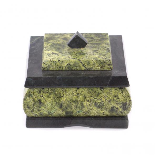 Шкатулка для драгоценностей змеевик 9,5х9,5х7,5 см 112081