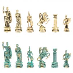 Шахматы &amp;quot;Древний Рим&amp;quot; фигуры бронза / патина 44х44 см лемезит