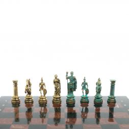 Шахматы &amp;quot;Древний Рим&amp;quot; фигуры бронза / патина 44х44 см лемезит