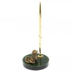 Сувенир "Кобра" с ручкой на нефрите