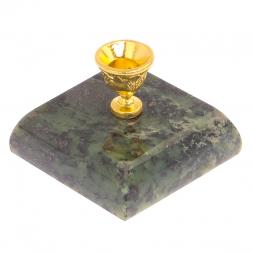 Подсвечник церковный из нефрита 4,5х4,5х3,5 см