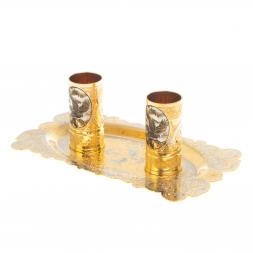 Набор из двух стопок "Горный орёл" на подносе Златоуст