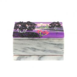 Шкатулка с рисунком &amp;quot;Ночь&amp;quot; серый мрамор 10х6,5х6 см