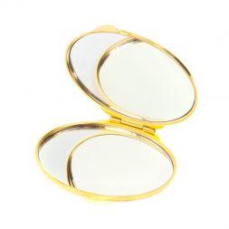 Зеркальце овальное из тигрового глаза цвет золото