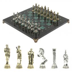 Шахматы &amp;quot;Греко-Римская война&amp;quot; 32х32 см из змеевика