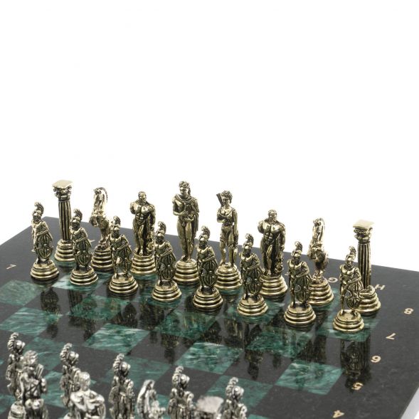 Шахматы &amp;quot;Греко-Римская война&amp;quot; 32х32 см из змеевика 128223
