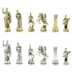 Шахматы сувенирные "Древний Рим" из камня мрамор и лемезит 44х44 см