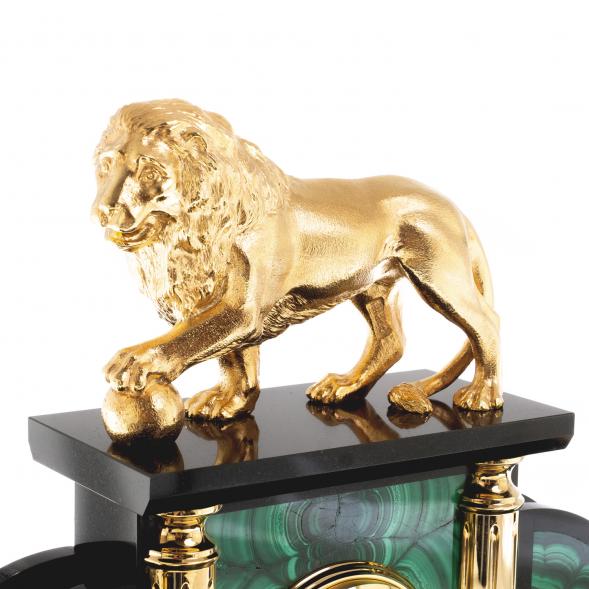 Письменный набор &amp;quot;Лев с шаром&amp;quot; камень малахит 124398