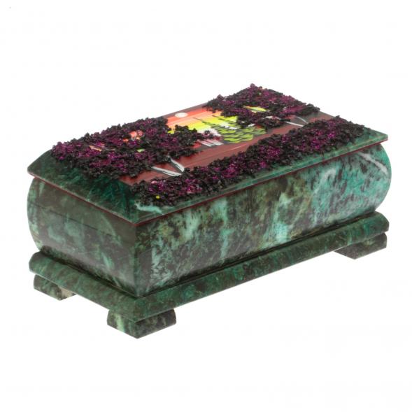 Шкатулка &amp;quot;Рассвет&amp;quot; змеевик 18х9х7 см 119730