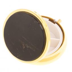 Таблетница на 3 отделения камень турмалин шерл цвет золото