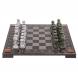 Шахматы с гравировкой &amp;quot;Турнирные&amp;quot; доска 36х36 см серый мрамор змеевик 126662