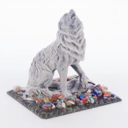 Сувенир &amp;quot;Волк воющий&amp;quot; из мрамолита