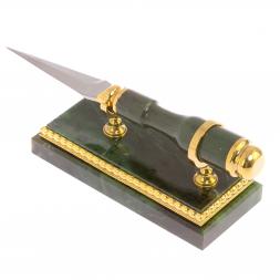 Письменный набор &amp;quot;Лев&amp;quot; нефрит Златоуст