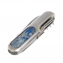 Нож мультитул складной 7 в 1 с камнем иркутский лазурит