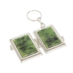 Складное зеркало брелок из нефрита прямоугольное