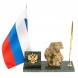 Флагшток с ручкой &amp;quot;Медведь на камне&amp;quot; из змеевика 129632