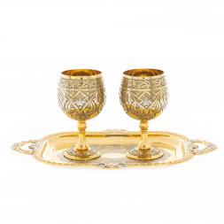 Набор рюмки на подносе "Коньячные" 50 мл Златоуст