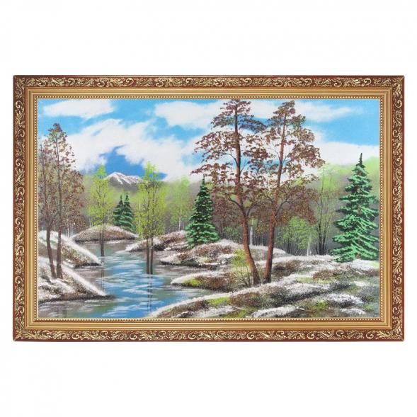 Картина &amp;quot;Весенний пейзаж&amp;quot; багет 46х66 см, каменная крошка 111285