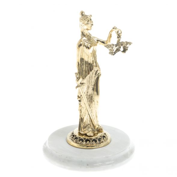 Статуэтка &amp;quot;Фемида&amp;quot; на подставке из мрамора 128610