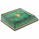 Лоток для бумаг А4 из малахита с гербом РФ 2 секции 120277