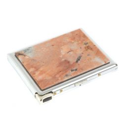 Портсигар на 10 сигарет с зажигалкой камень пегматит