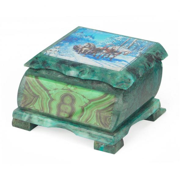 Шкатулка &amp;quot;Тройка лошадей&amp;quot; н1 13х10х7,5 см 118775