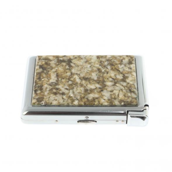 Портсигар на 20 сигарет с зажигалкой камень жельбертит 128067