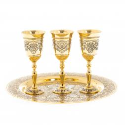 Набор рюмок на подносе "Изящный" 40 мл Златоуст
