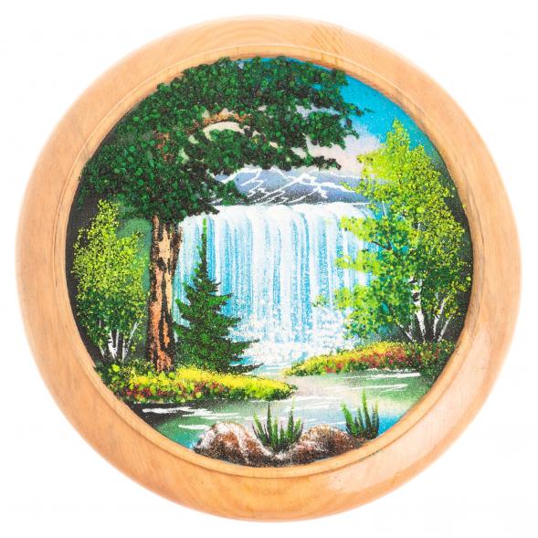 Тарелка декоративная &amp;quot;Водопад&amp;quot; 25 см каменная крошка 123647