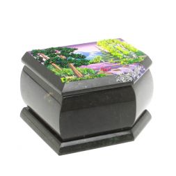 Шкатулка с расписной крышкой &amp;quot;Лето&amp;quot; 11х9х6,5 см