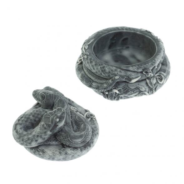 Шкатулка «Две змеи» из мраморной крошки 128146