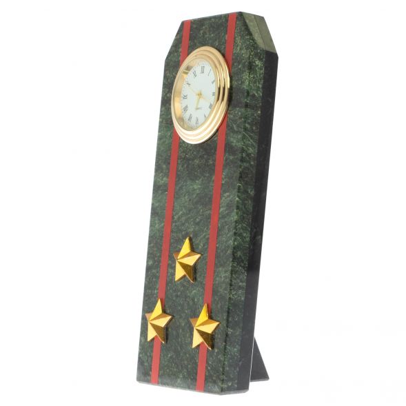 Часы погон &amp;quot;Полковник ВС&amp;quot; камень шабровский змеевик 129058