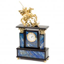 Часы из лазурита &amp;quot;Георгий Победоносец&amp;quot;