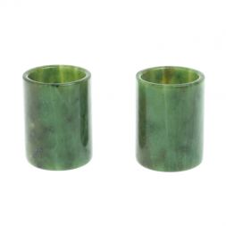 Подарочный набор 2 стопки из нефрита 3,5х3,5х4,5 см