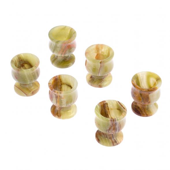 Набор рюмок из оникса 6 шт в футляре 40 мл 4х5 см (1,5х2) 125611