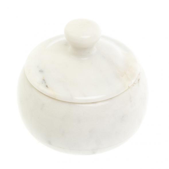 Сахарница из белого мрамора 9х8 см 127049